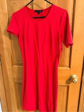 Banana Republic Bright Red Short-Sleeve Sheath Dress